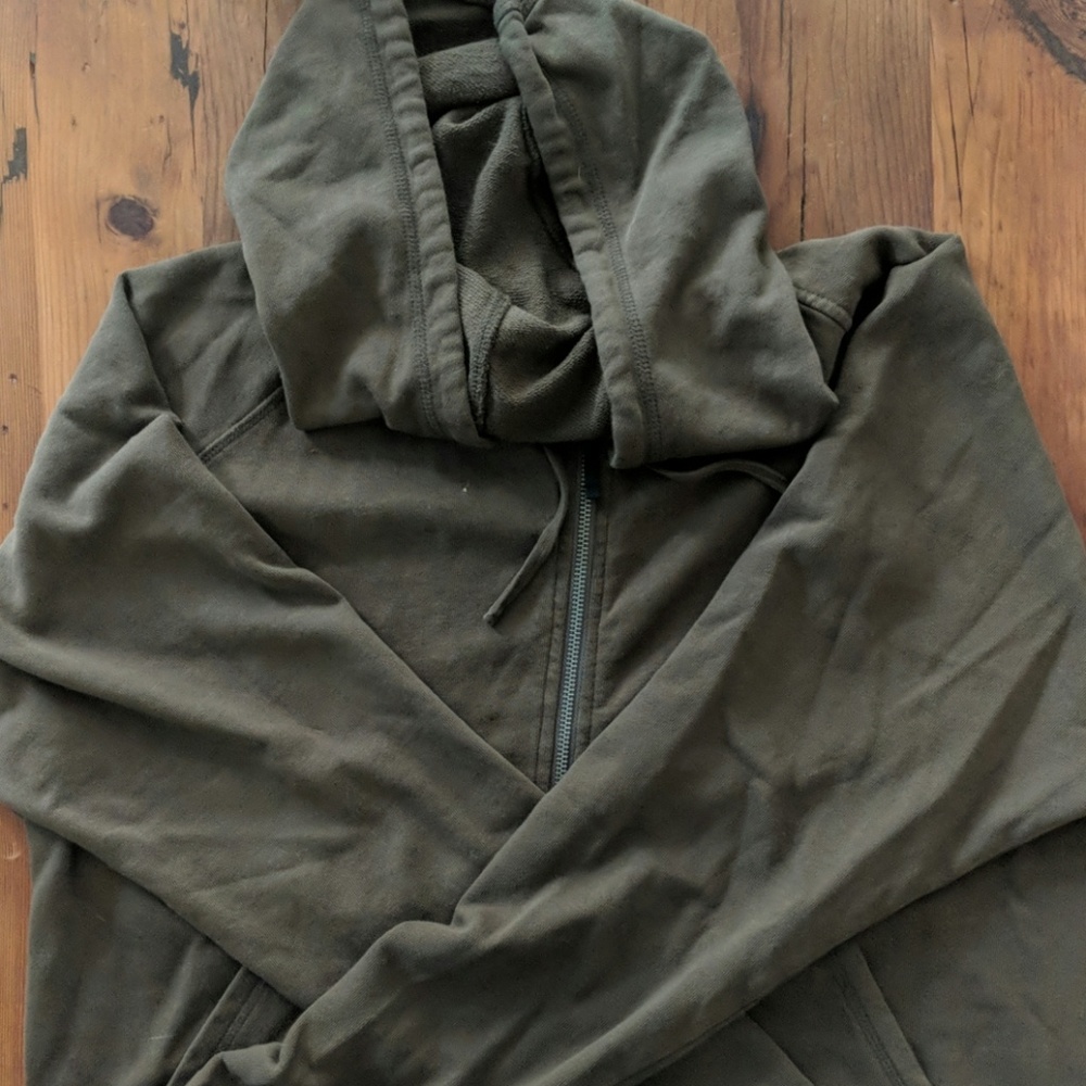 Field scout mens army green zip hoodie